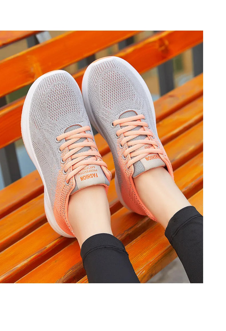Scarpe Da Ginnastica Da Donna Vulcanizzate Air Mesh Morbide E Leggere Con Plateau Basso Da 1 A 3 Cm Lacci Scarpe Casual