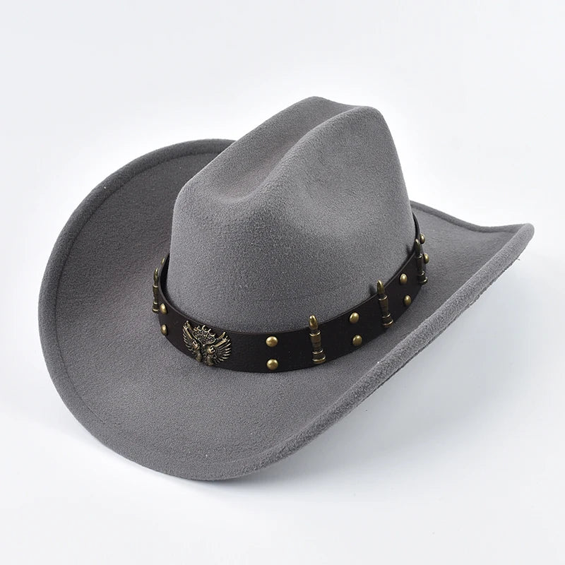 Cappello Western Cowboy Unisex Vintage Con Ampio Bordo In Tessuto Cotone Poliestere Resistente E Polivalente