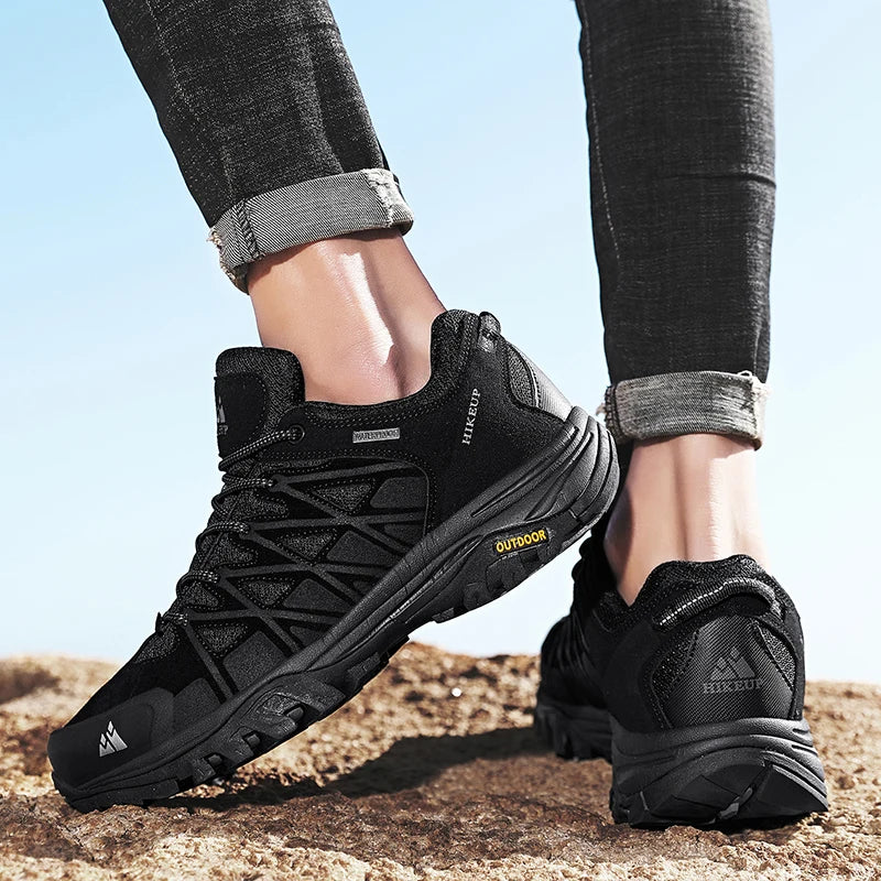 Hikeup Scarpe Trekking Da Uomo Traspiranti Con Lacci Ammortizzate Per Esterno E Arrampicata