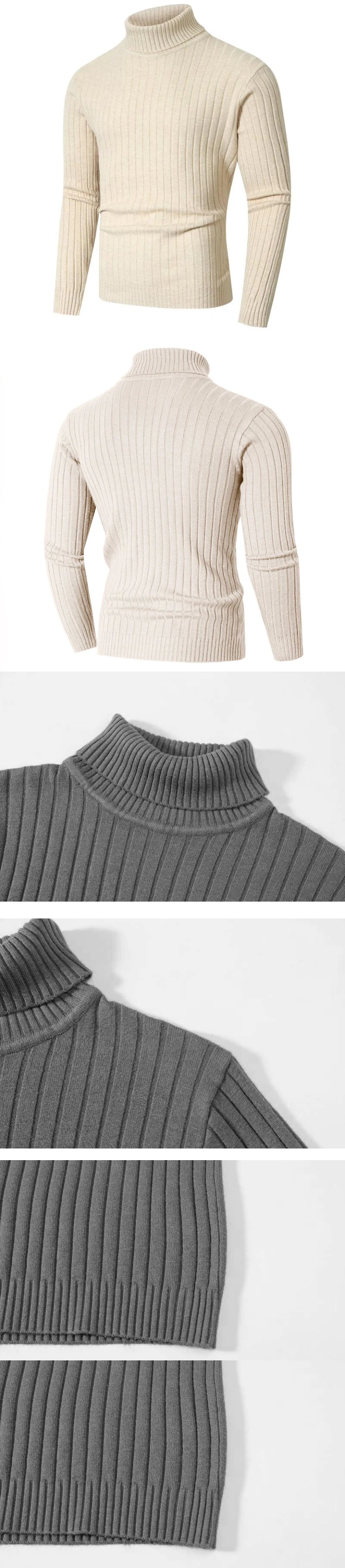 Animal Game Maglione Dolcevita Da Uomo A Righe In Lana Caldo Per Autunno Inverno Stile Casual