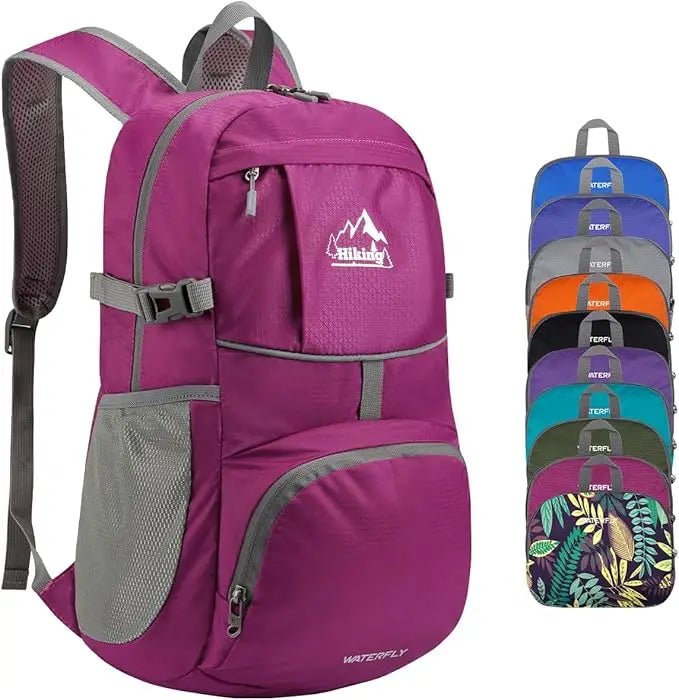 Waterfly Zaino da Trekking Pieghevole Impermeabile Ultraleggero 25 Litri Unisex per Donna e Uomo