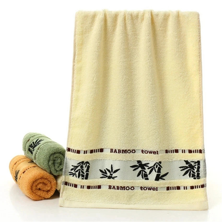 Set Di 2 Asciugamani Da Bagno In Fibre Di Bambù 34x74 Cm E 70x140 Cm Per Viso E Corpo Lavabili In Lavatrice