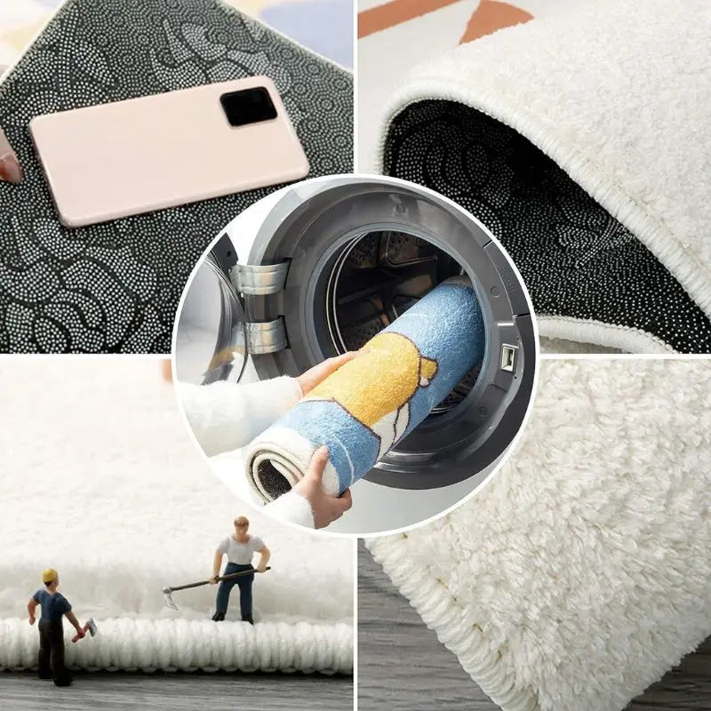 Tappetino Per Piedi In Finto Cashmere Antiscivolo Per Bagno Ingresso E Camera Da Letto Con Assorbimento D Acqua