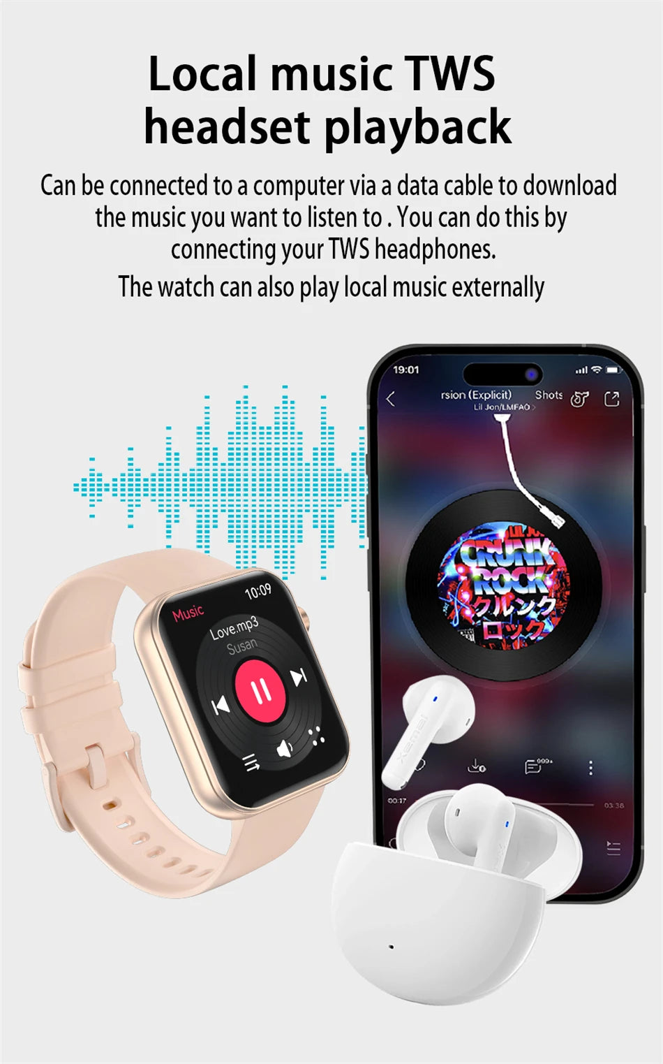 Nuovo Smartwatch Fotocamera per Uomo e Donna Registrazione Foto e Video Fitness Salute Impermeabile Chiamate Bluetooth