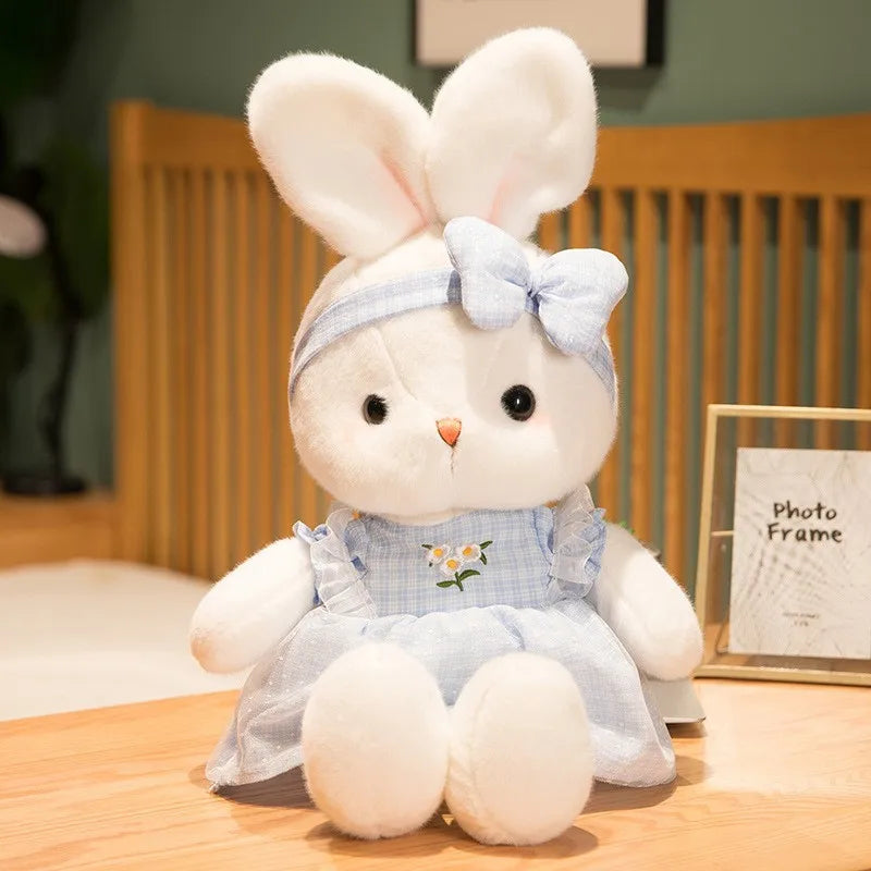 Peluche Coniglio Cartone Animato Vestito Floreale Regalo Per Pasqua San Valentino Compleanno Decorazione Casa