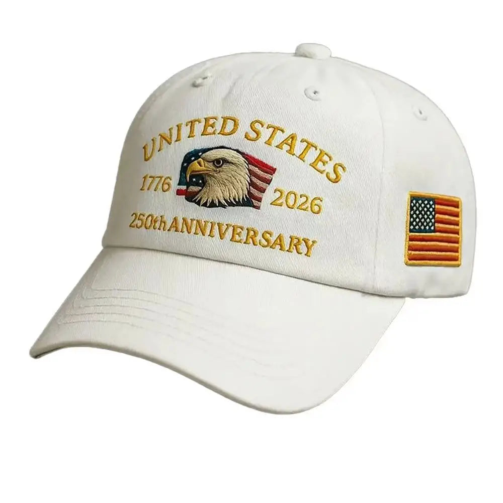 Cappello Patriottico 250esimo Anniversario USA Con Aquila Ricamata Unisex Berretto Da Baseball Elegante