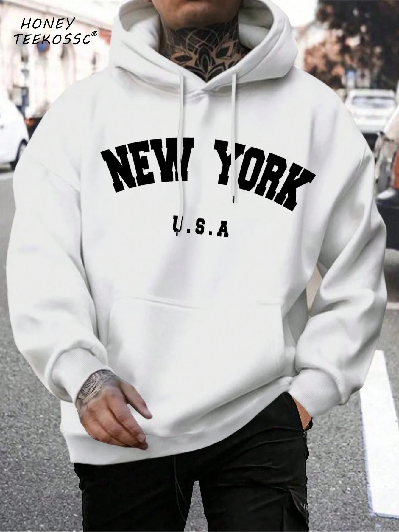 Brooklyn Est 1998 New York Stampa Felpe da uomo Harajuku Felpa con cappuccio girocollo Moda Felpa con cappuccio oversize Autunno Comodo tuta