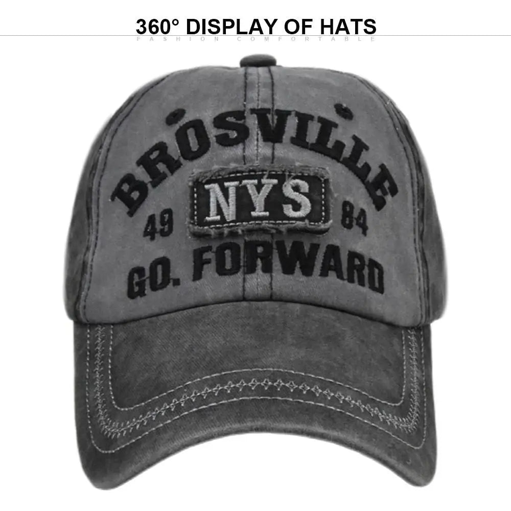 Cappelli Da Baseball Regolabili Con Ricamo Di Lettere Hip Hop In Denim Estivi Da Sport All Aperto Unisex