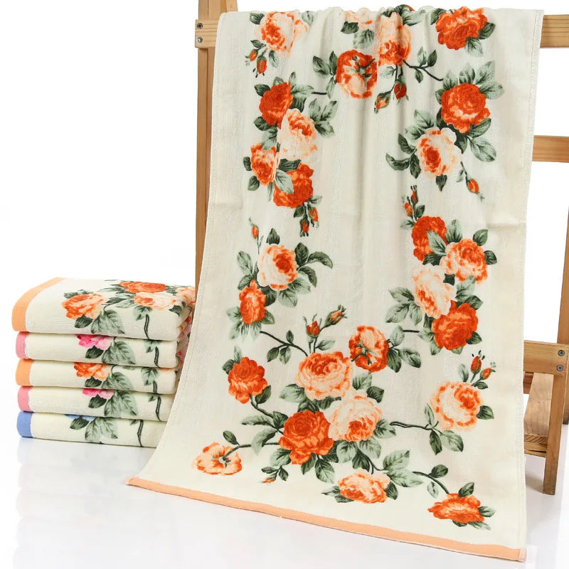 Asciugamani Morbidi con Stampa di Fiori di Peonia, Asciugamani da Bagno ad Asciugatura Rapida, Panni per il Viso, Tessili per la Casa, Forniture per Hotel 2026Nuovo