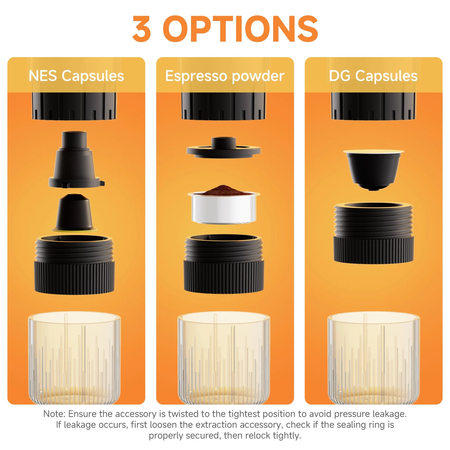 Biolomix Caffettiera Portatile 3 In 1 Per Viaggiatori Espresso USB 12V Compatibile Nespresso Dolce Gusto