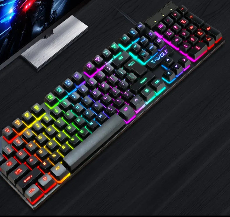 Tastiera Cablata 100 Percento Layout Europeo Multilingue ISO Retroilluminazione Multicolore Per Gaming Ufficio Desktop