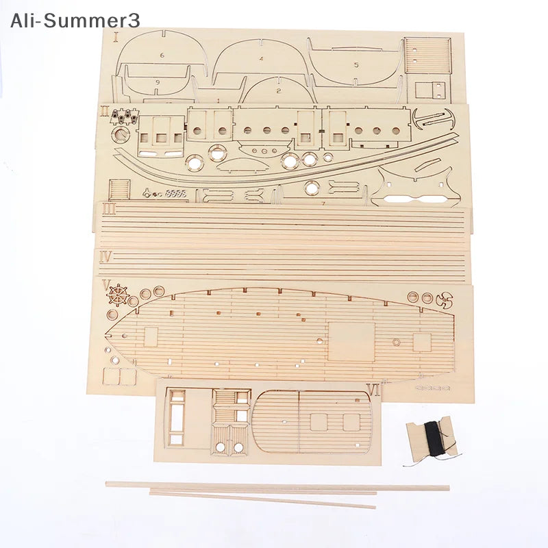 1:30 Modello di assemblaggio di navi Barca a vela in legno Kit in legno fai da te Puzzle Giocattoli Regalo