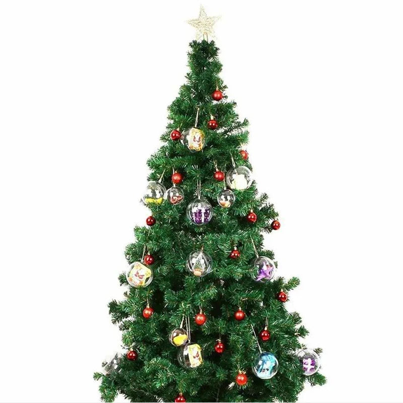 Palline Natalizie Trasparenti In Plastica 10 Pz Per Albero Di Natale Decorazione Casa Regalo Di Nozze
