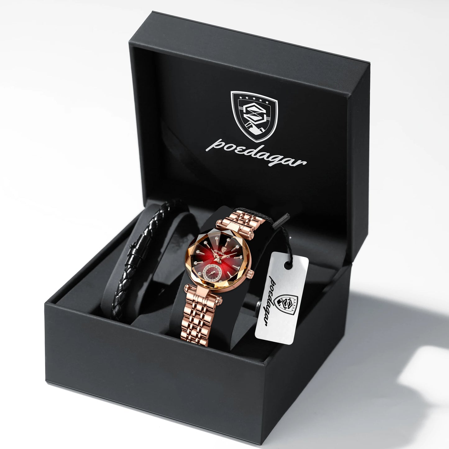 Orologio Da Donna Di Lusso POEDAGAR Impermeabile Al Quarzo Casuale Elegante Con Scatola Inclusa