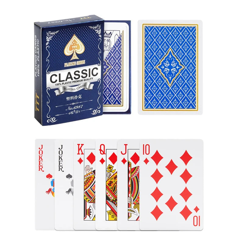 Nuove Carte Da Gioco In Plastica Stretta Impermeabili Da Tavolo Con Caratteri Grandi PVC Satinato Spessore Alto