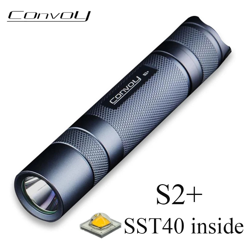 Convoy S2 Plus SST40 Torcia LED Ad Alta Potenza 18650 1800 Lumen Per Campeggio Pesca E Lavoro Mini Lanterna