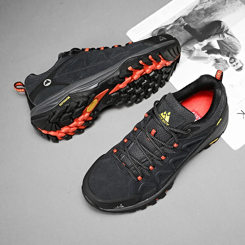Hikeup Scarpe Da Uomo In Pelle Impermeabili Da Lavoro Invernali Antiscivolo Lusso Moda Stivali Da Uomo