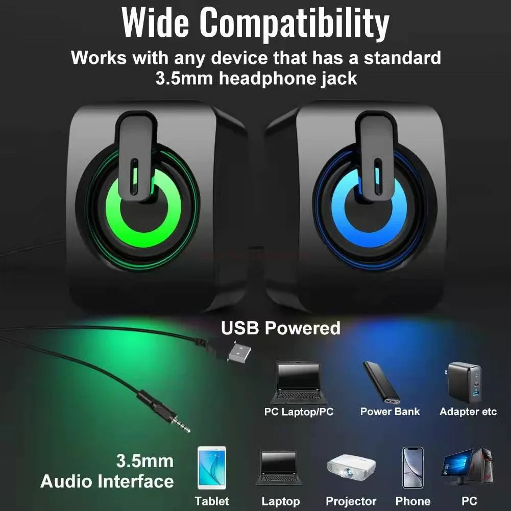 Ballena Altoparlante PC Stereo Ad Alta Fedeltà Con Microfono USB Cablato Ideale Per Gaming E Lavoro