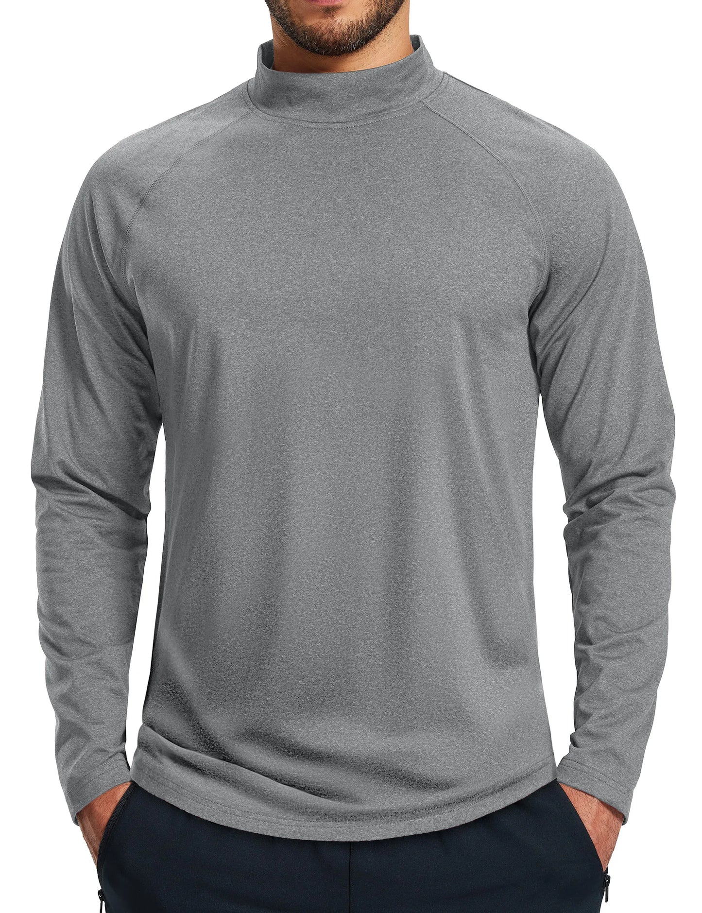 Camicie Termiche Da Uomo Manica Lunga In Micropile Foderata In Pile Livello Base Caldo Per Allenamento Invernale
