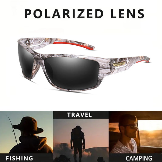 LOISRUBY Occhiali Da Sole Polarizzati Da Pesca Uomo Camouflage Guida Sport All Aperto Ciclismo E Corsa UV400 Attrezzatura