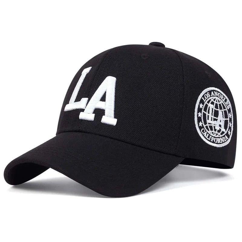 Berretto Baseball Unisex Con Ricamo Lettera LA Cappello Regolabile Per Esterni Protezione Solare Primavera Autunno
