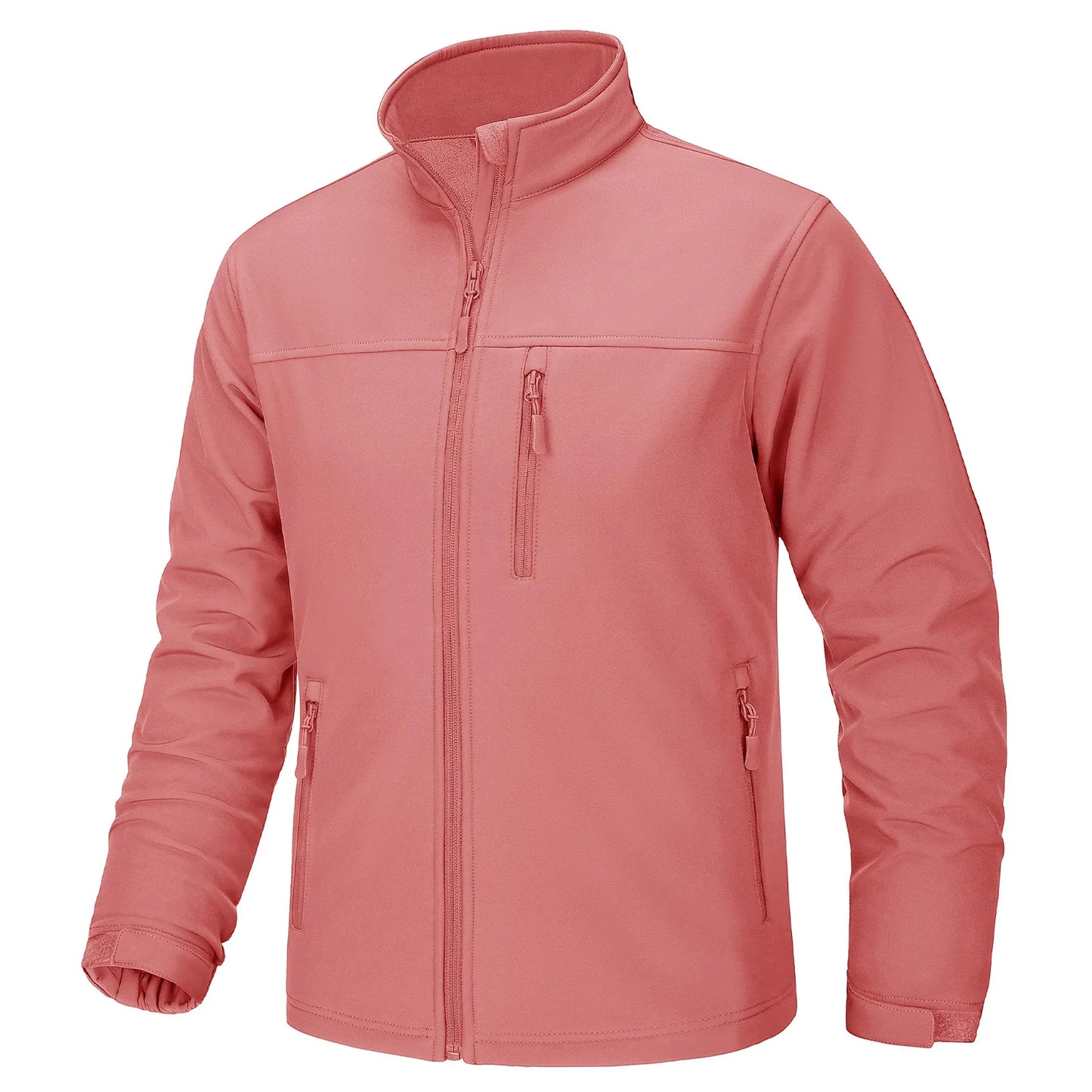 TACVASEN fodera in pile impermeabile giacca a vento giacche da lavoro invernali da uomo tasca con cerniera cappotti Casual capispalla con Zip intera top