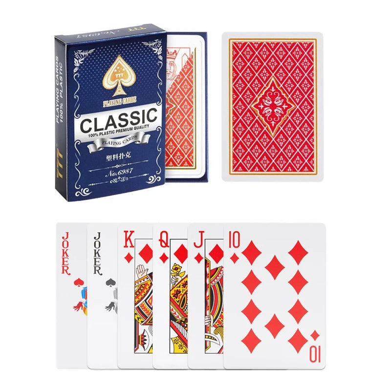Nuove Carte Da Gioco In Plastica Stretta Impermeabili Da Tavolo Con Caratteri Grandi PVC Satinato Spessore Alto