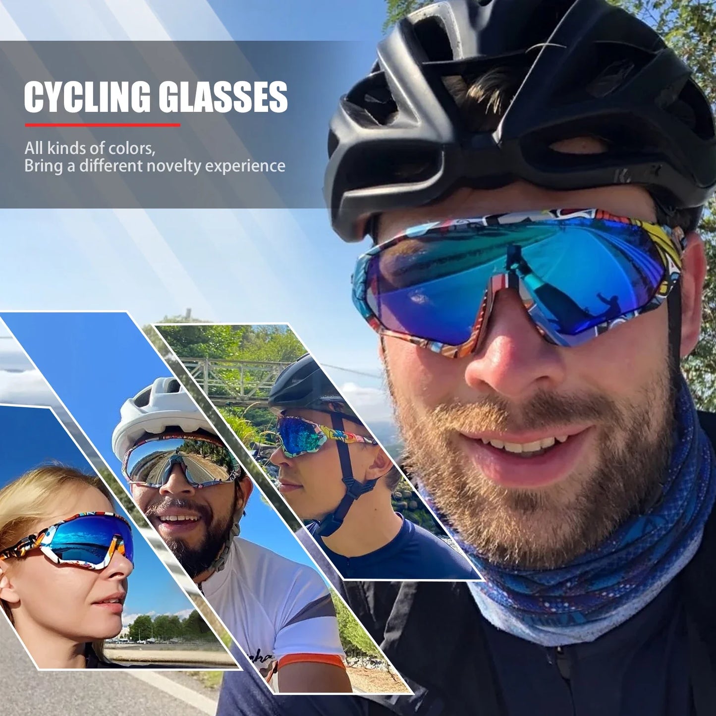 Occhiali Da Ciclismo Polarizzati Per Sport All'Aperto Corsa Pesca MTB Bici Da Strada Unisex Uomo Donna