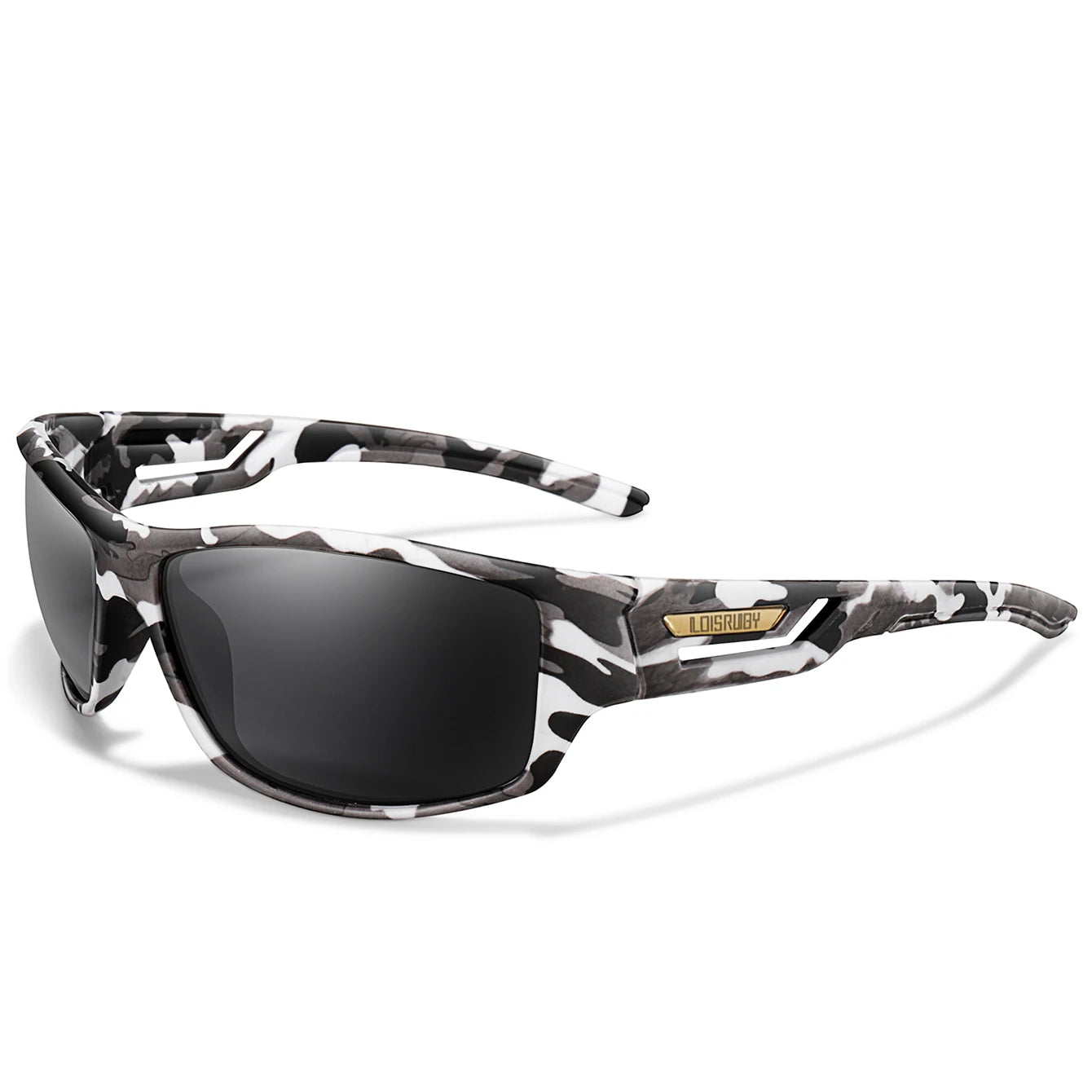 LOISRUBY Occhiali Da Sole Polarizzati Da Pesca Uomo Camouflage Guida Sport All Aperto Ciclismo E Corsa UV400 Attrezzatura