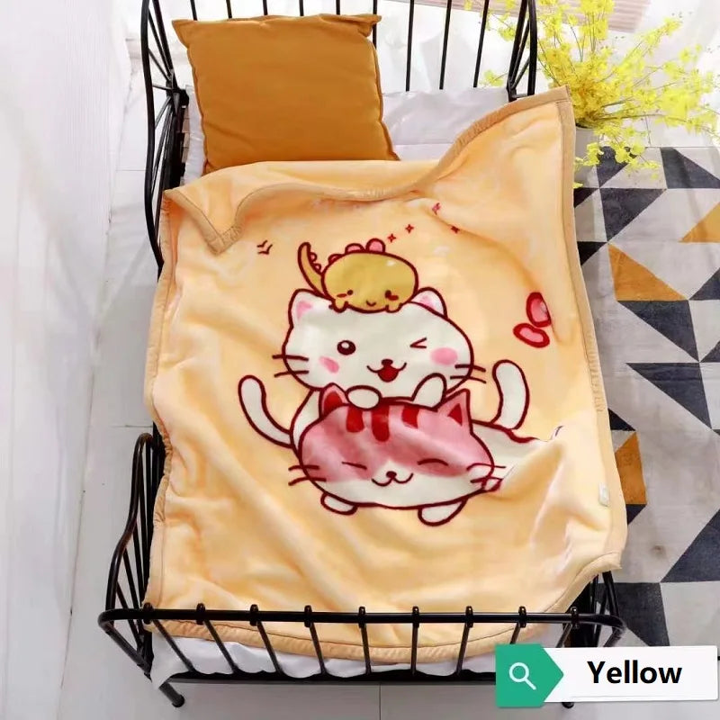 Coperta Morbida Raschel 105x135 Per Bambini Fumetto Inverno Caldo Peluche Copriletto Trapunta