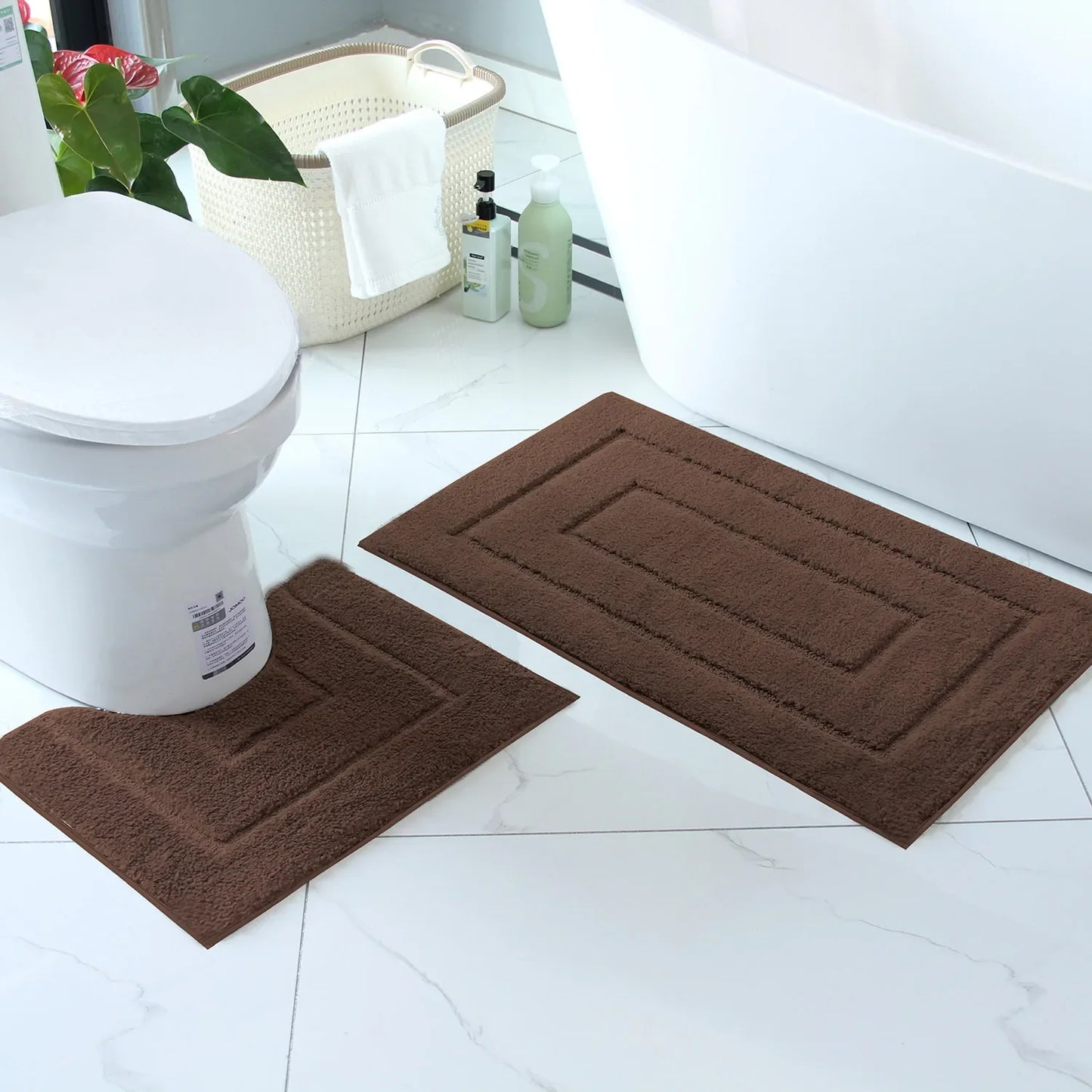 Tappetino Da Bagno In Peluche Antiscivolo Per Vasca E Porta D'Ingresso Assorbente E Confortevole