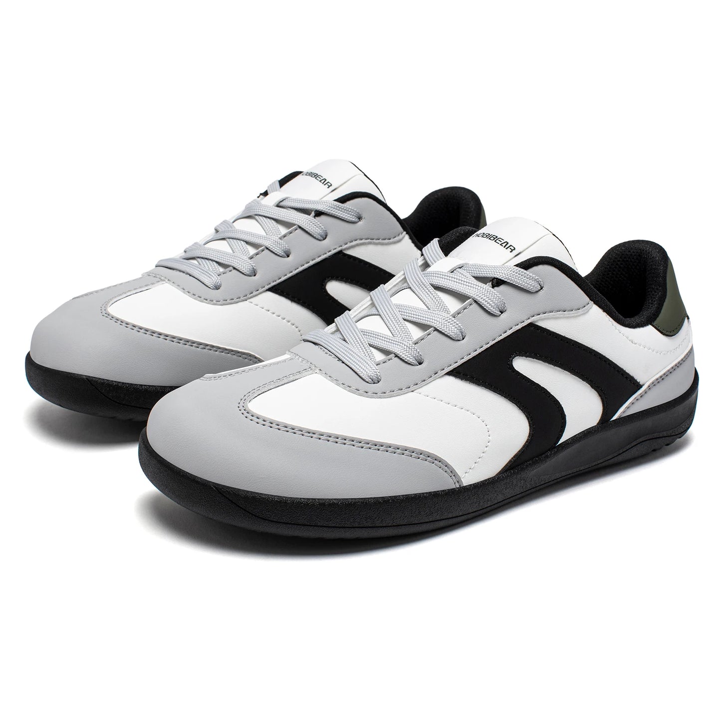 Hobibear Scarpe A Punta Larga Sneakers Unisex In Pelle Artificiale Zero Drop Retrò Per Uomo E Donna