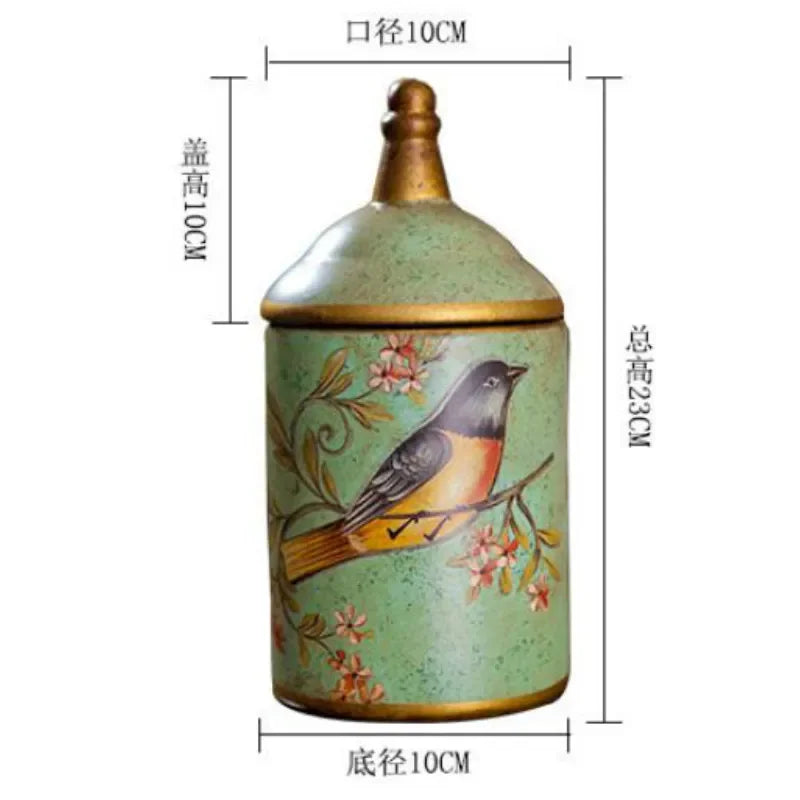 Barattoli Da Cucina In Ceramica Vintage Impermeabili Contenitori Per Tè Zucchero Dolci Multiuso Retro