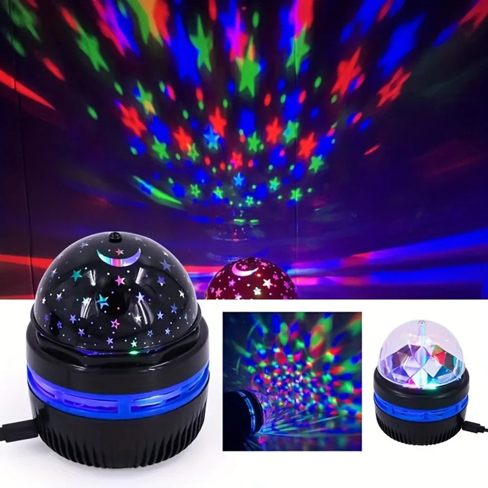 Proiettore di luce settentrionale a LED con cielo stellato Una varietà di stili Lampada da proiezione con rotazione automatica del telecomando per l'arredamento della festa in casa
