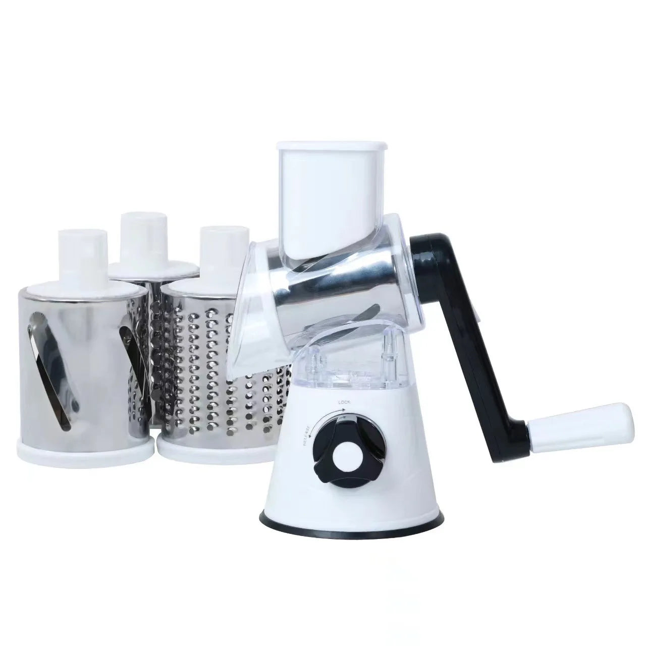 Affettatrice E Grattugia 2 In 1 KT209 Tamburo Inox Per Frutta E Verdura Taglio Rapido E Uniforme Per Cuochi Domestici