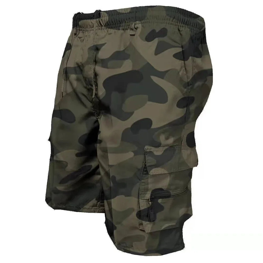 Pantaloncini Cargo Tattici Estivi da Uomo Militari con Tasche Ispirate al Mimetico per Jogging Escursionismo Lavoro