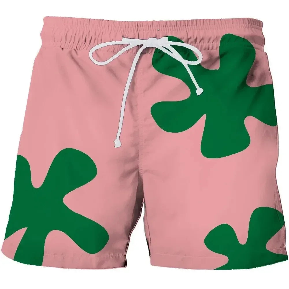 Pantaloncini Da Spiaggia 3D Patrick Star Anime Asciugatura Rapida Per Uomo E Donna Abbigliamento Estivo Hip Hop