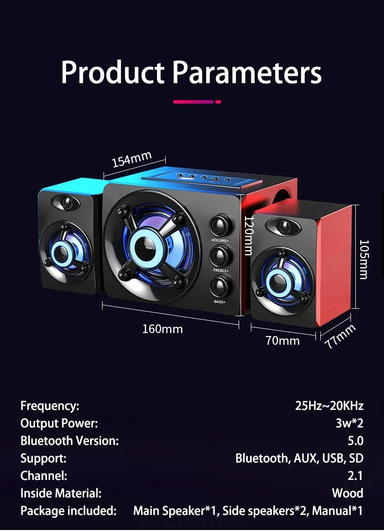 Barra Sonora Bluetooth HiFi 3D Con LED Colorati Per TV E Home Theater Immersiva Per Appassionati Cinema