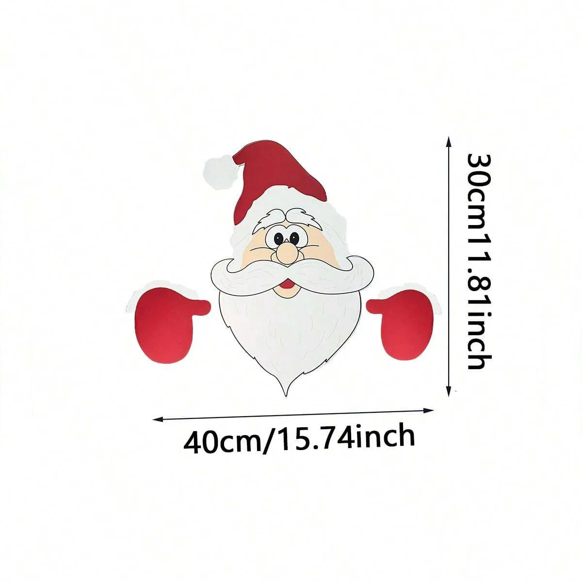 Babbo Natale Peeker Ornamento per Recinzione Giardino Interni Esterni Magico Regalo Fai da Te Famiglie Decoratori