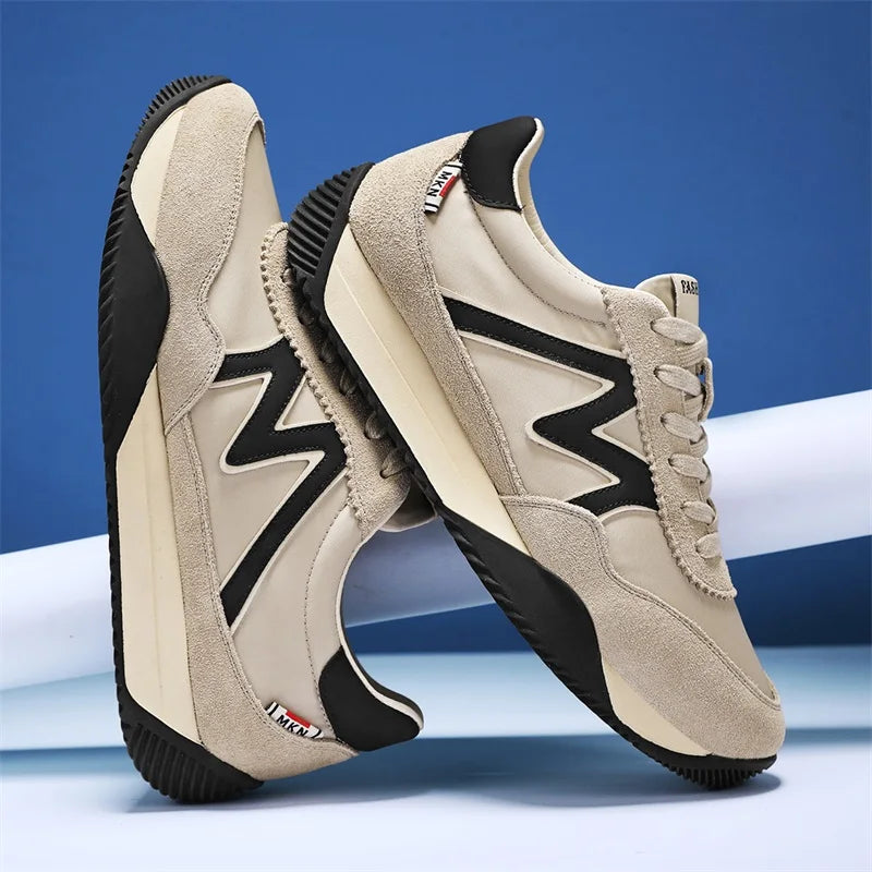 Sneakers Casual Uomo Designer Retro Scarpe Da Corsa In Microfibra Tessuto Pelle Traspirante Con Plateau Interno