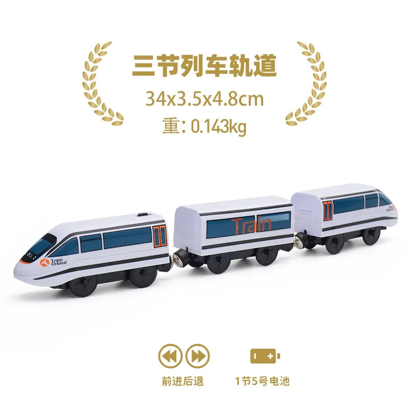 Set Trenini Elettrici Per Ferrovia In Legno Pista Del Treno Regalo Di Natale Per Bambini