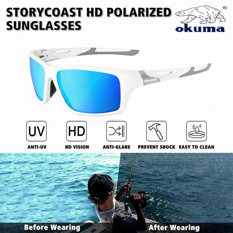 Occhiali Da Sole Polarizzati Da Pesca Okuma UV400 Per Ciclismo E Attività All Aperto Protezione Solare Antiriflesso