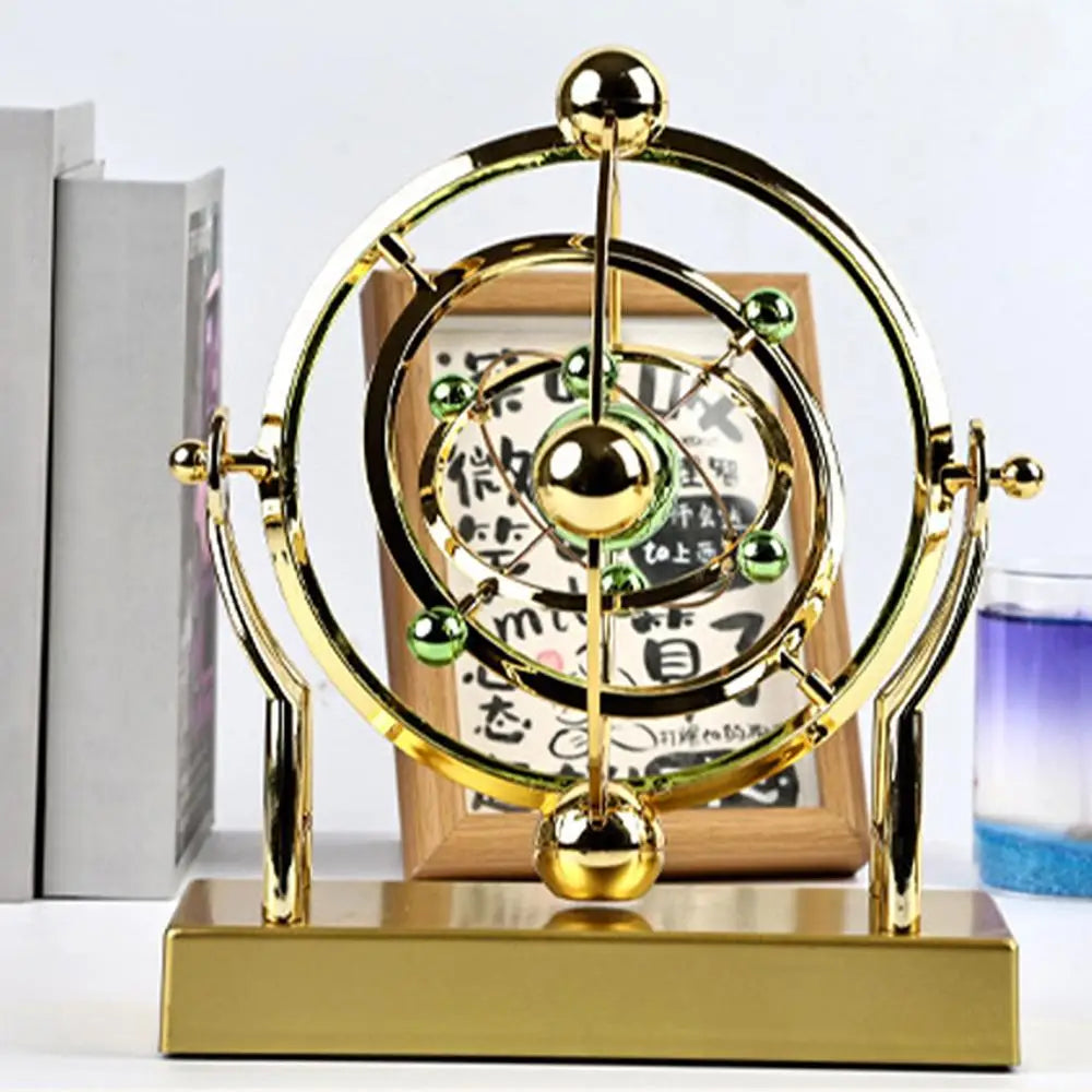 Pendolo Perpetuo Orbita Celeste Decorazione da Scrivania Cinetica Modello Astronomico per Home Office Scultura Rotante
