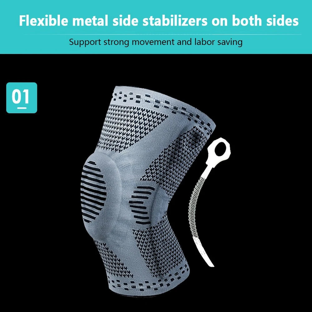 Ginocchiera Protezione Rotula In Silicone Per Atleti Sportivi Compressione Supporto Per Basket