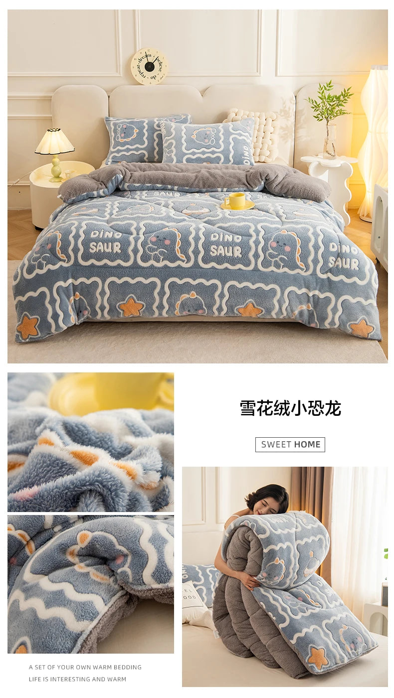 Coperta Super Spessa Inverno Autunno Taglia Queen Peluche Antistatica Morbida Confortevole Pile Coral Fleece Poliestere