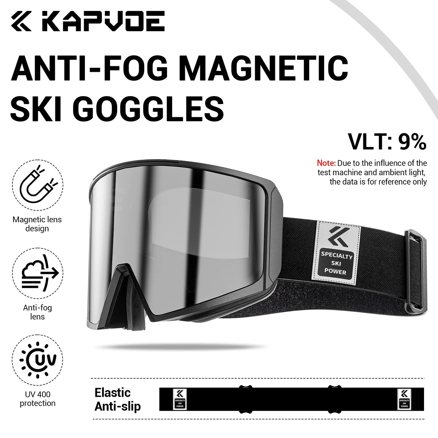 Kapvoe Occhiali Da Sci Fotocromatici E Maschera Da Snowboard Antiappannamento UV400 Per Uomo E Donna Occhiali Inverno