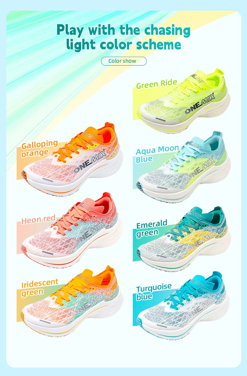 Onemix Marathon Scarpe Da Corsa Con Piastra In Carbonio Ultraleggere Tecnologia Di Rimbalzo Sneakers Da Uomo All Aperto