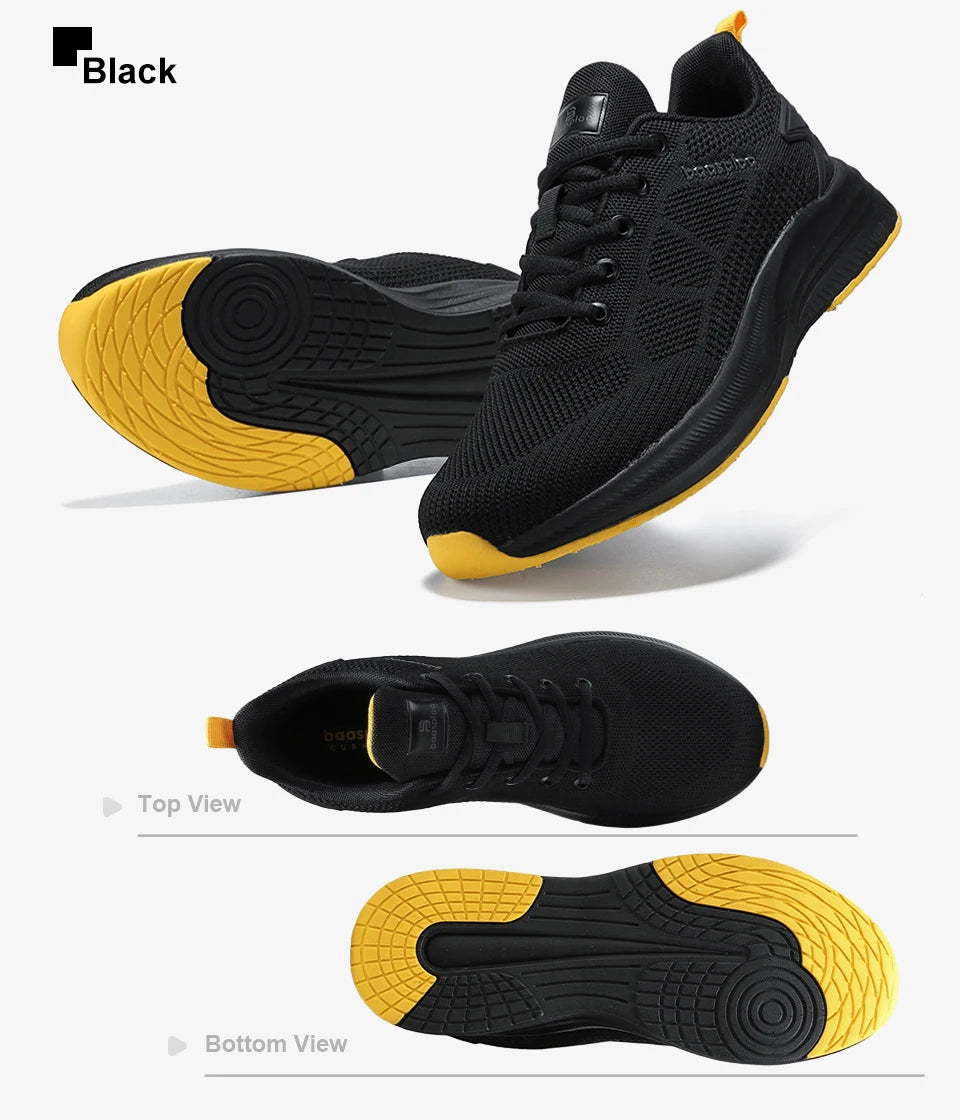 Baasploa Scarpe Da Corsa Uomo Traspiranti Leggere Comfort Massaggio E Aumento Altezza Design Moderno Per Esterni