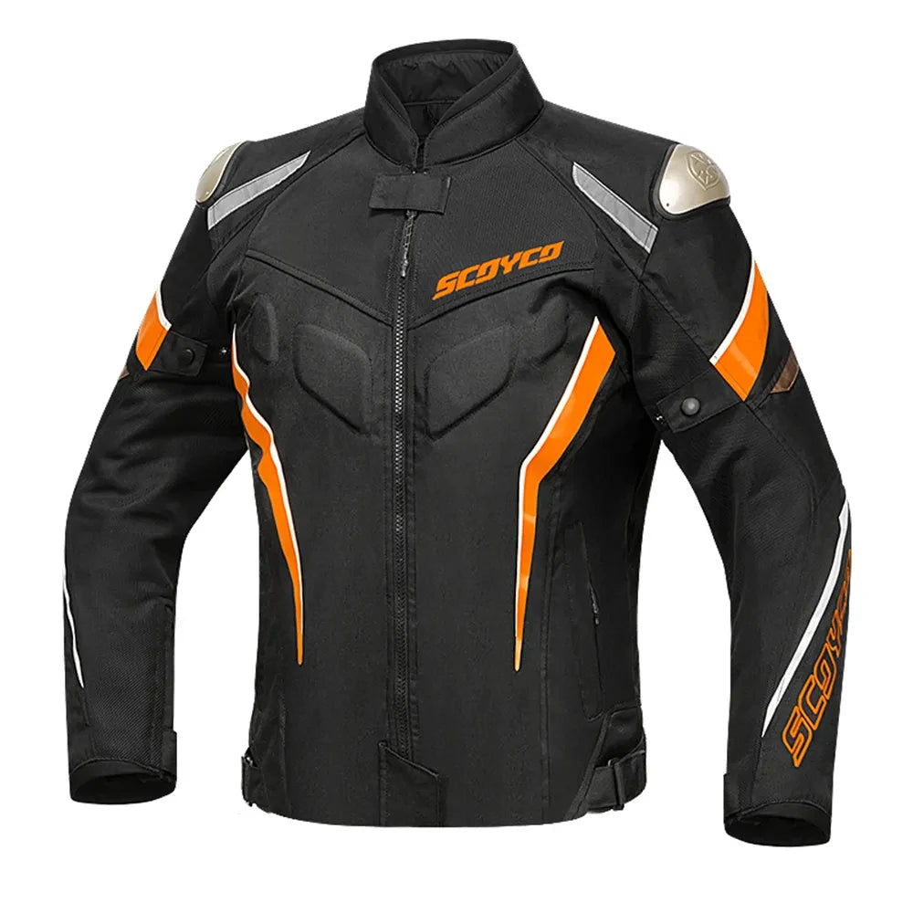 SCOYCO Moto Giacca Impermeabile Anticaduta Traspirante In Rete Con Protezioni Motocross Pantaloni Tuta Uomo