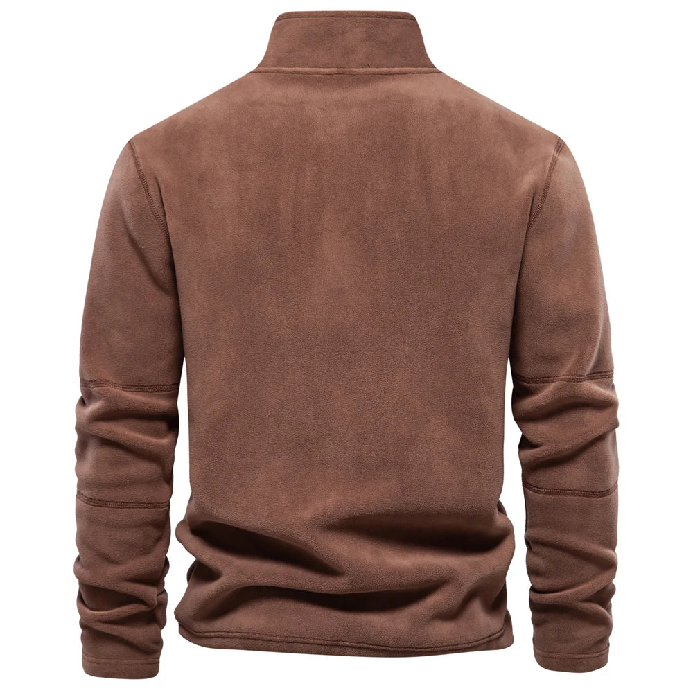 Giacca In Pile AIOPESON Per Uomo Caldo Premium Con Cerniera E Collo Rovesciato Soft Shell